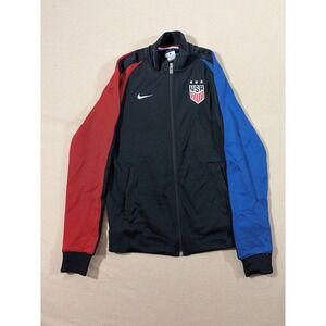 Nike USA Soccer USWNT‎ Track Jacket Womens Medium Black Red Blue 727962-012